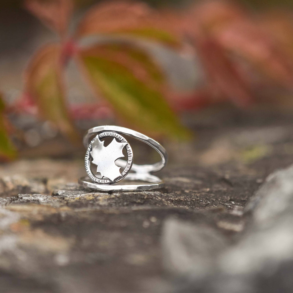 Sugar Maple Leaf Ring 8.5 P4409