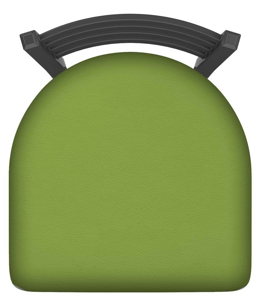 36x22 Swivel Bar Stool with Pewter Finish and Kiwi Green Seat E664180
