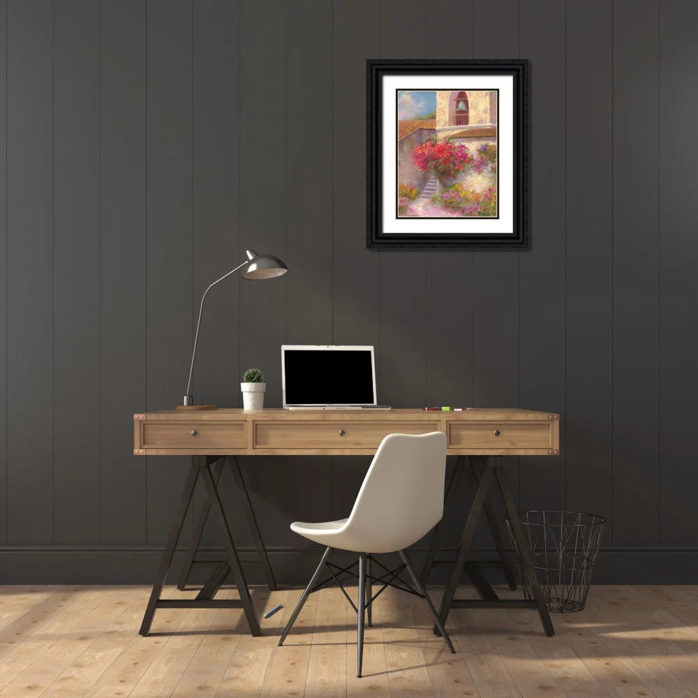 Black Ornate Wood Framed Art Print T35720