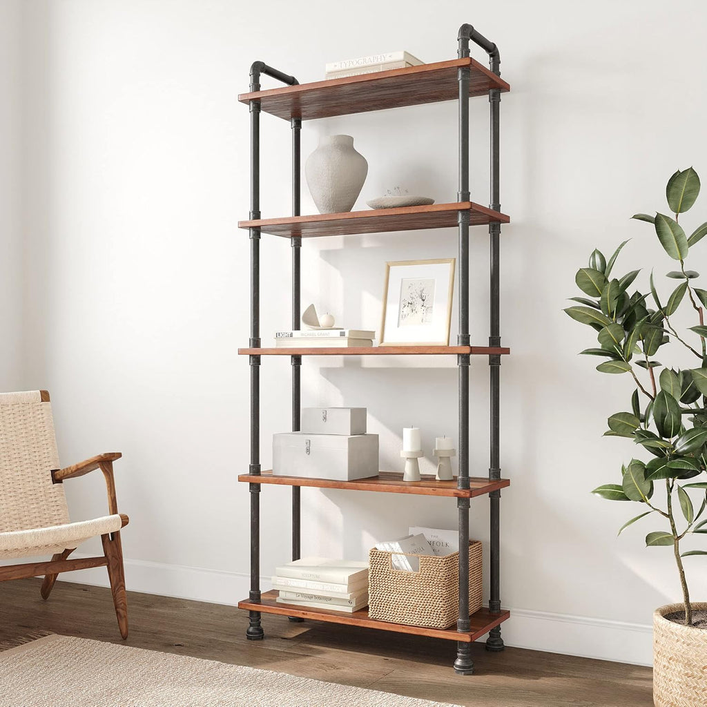 5-Tier Solid Pine Wood Bookshelf G5350