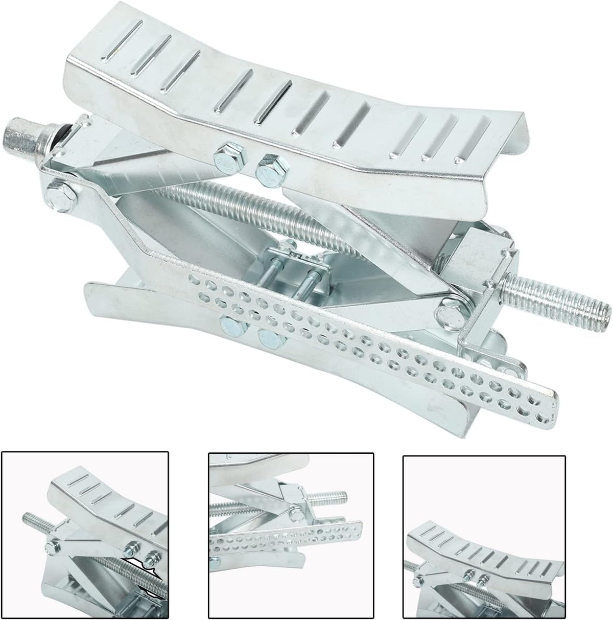 2 Set Wheel Chock Stabilizer Tire Locking Chock with Crank Handle E79455