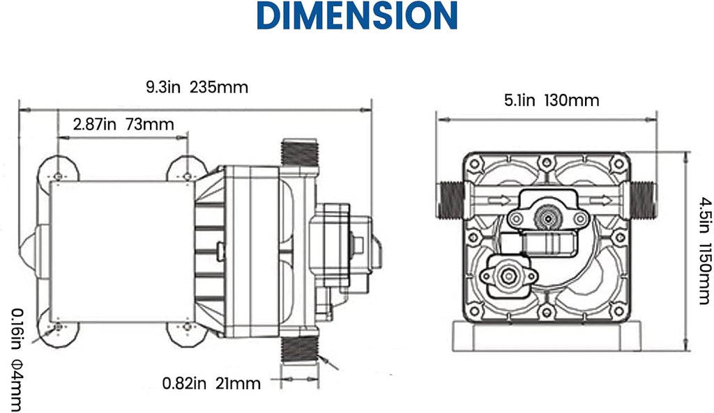 110V AC Water Pressure Pump 5.0GPM 55PSI Self Priming RV Water Pump T243