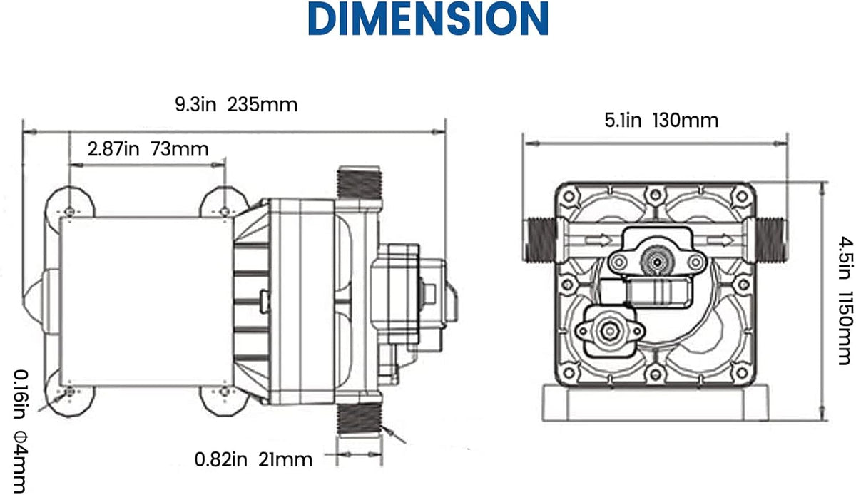 110V AC Water Pressure Pump 5.0GPM 55PSI Self Priming RV Water Pump T243