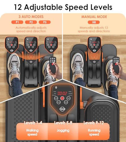 Portable Seated Pedal Exerciser with 12 Adjustable Speeds C8706