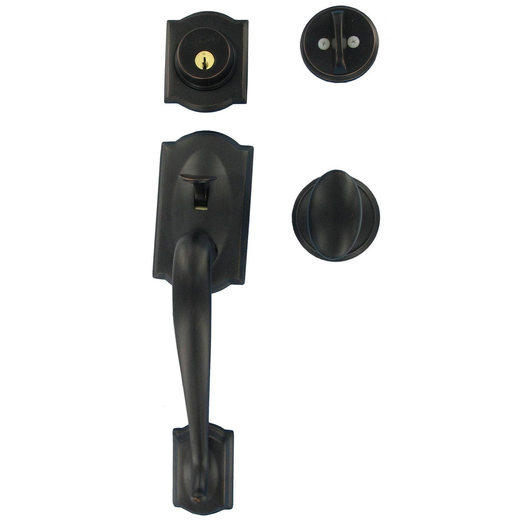 Aged Bronze Front Entry Handleset B882