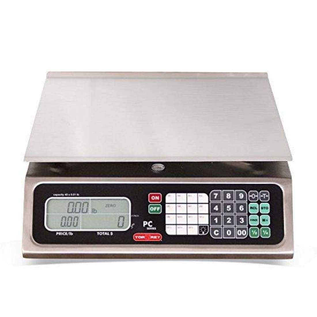 Electronic Price Computing Scale, Rechargeable Battery, Stainless Steel, 80 lb M96154