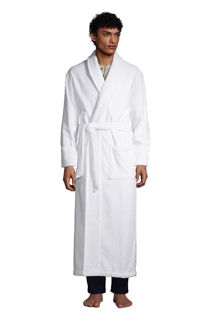 White Turkish Terry Cloth Robe J337