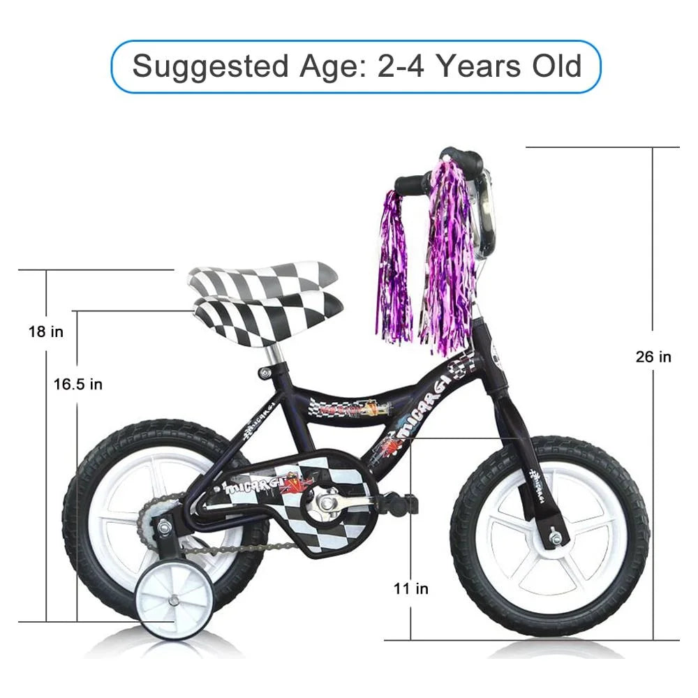 12 Kid's Beginner Bicycle Foam Tire Black Y114