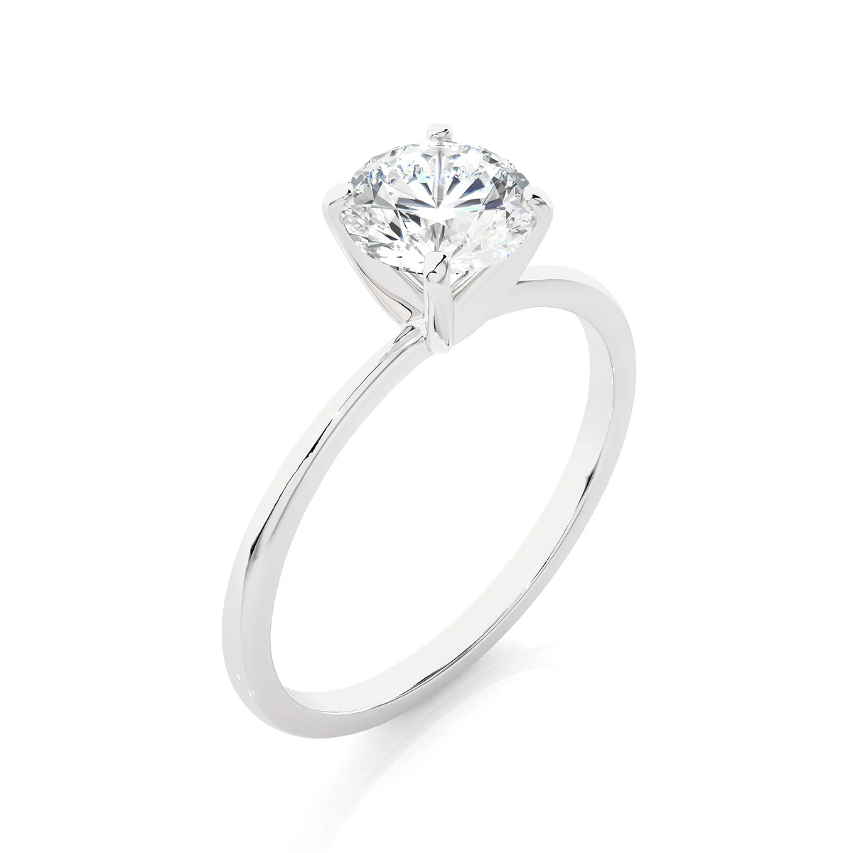 14k White Gold Solitaire Engagement Ring G195230
