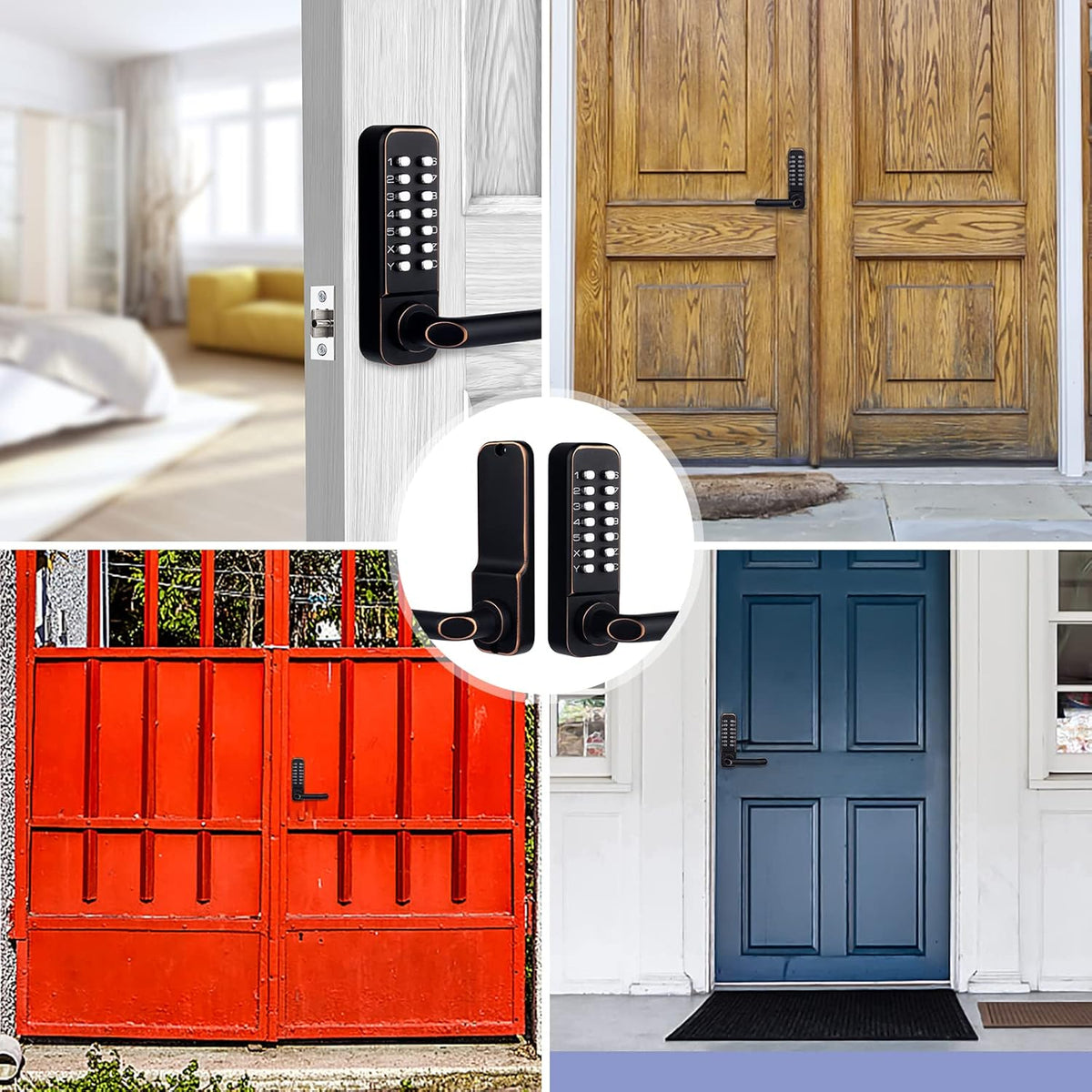Keyless Entry Door Lock with Keypad Door Knob and Lever Handle Y750887