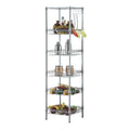 6-Tier Wire Storage Shelves Unit with Side Hooks T1355