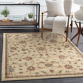 Black Beige Orange Area Rug I584326