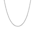 14k Solid White Gold Diamond-Cut Bead Chain Necklace, 20 Inches G4077