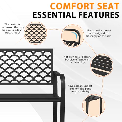 50" Anti-Rust Weatherproof Outdoor Bench C9478