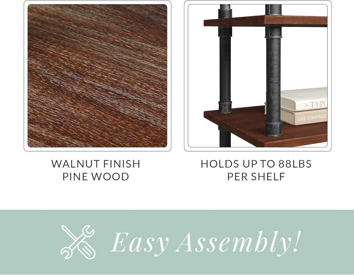 5-Tier Solid Pine Wood Bookshelf G5350