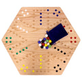 Large 24" Wooden Hand-Painted Aggravation Board Game with XLarge 22mm Marbles and Dice Z496616