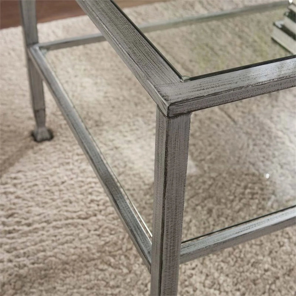 Tempered Glass Top Metal Coffee Table X26801