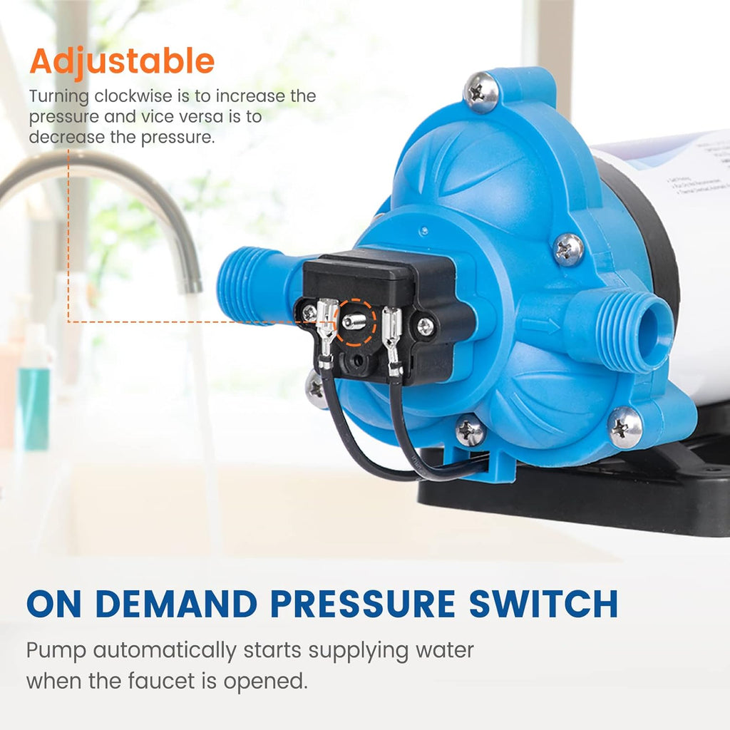 110V AC Water Pressure Pump 5.0GPM 55PSI Self Priming RV Water Pump T243