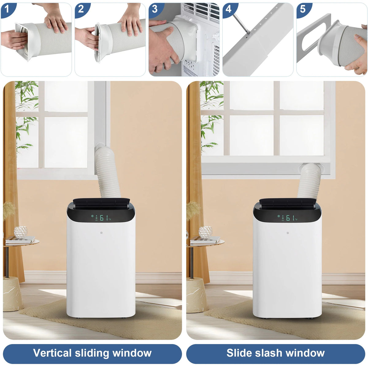 8000 BTU Portable Air Conditioner with Dehumidifier & Fan R9840