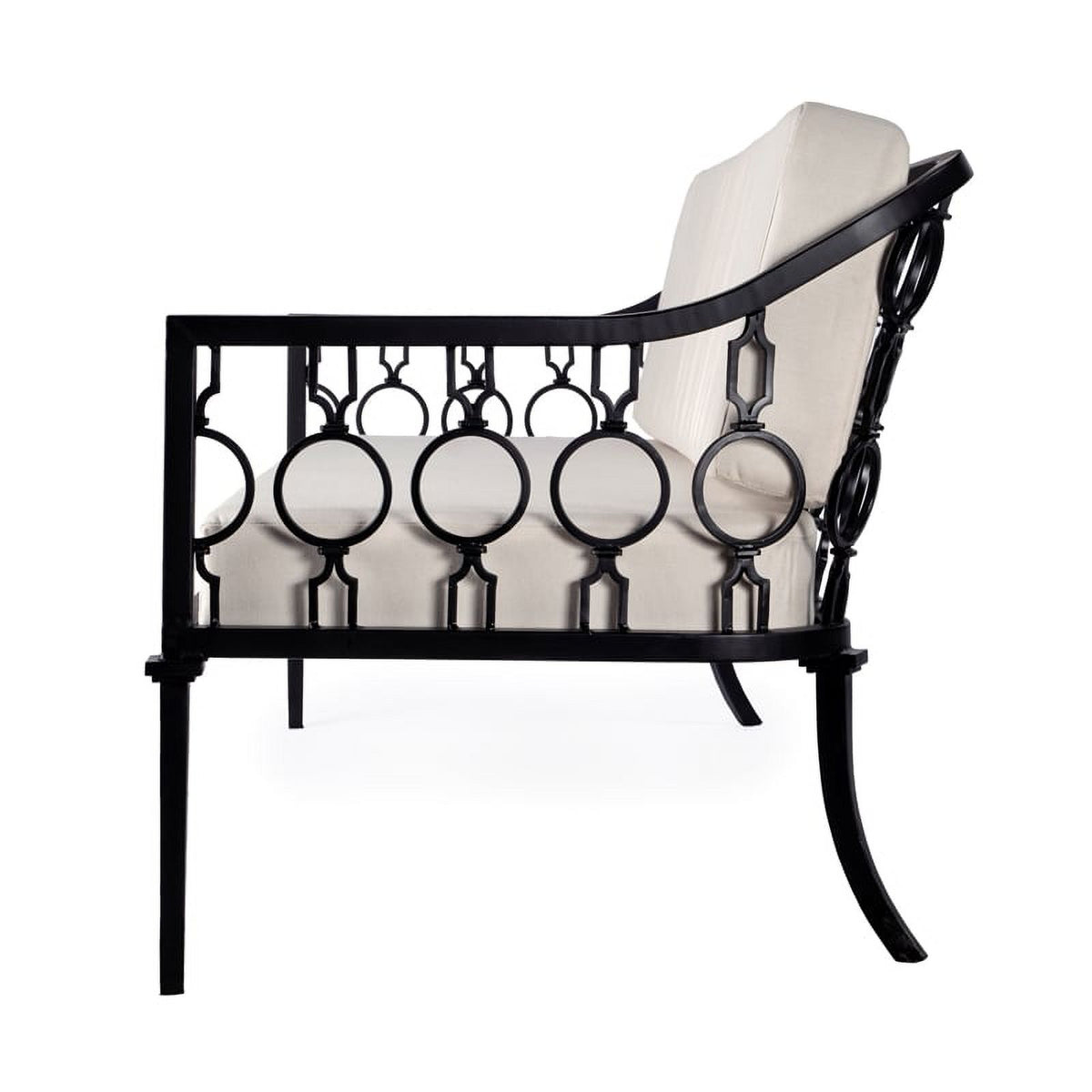 Black Outdoor Sofa and Lounge Chair 2-Piece Set U96224