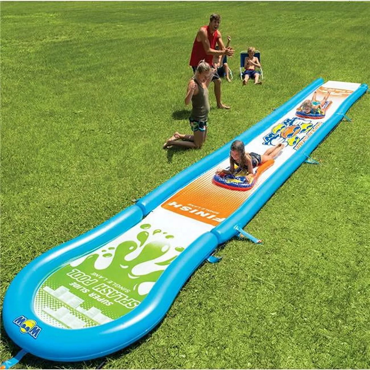 Backyard Lawn Slide with Attached Pool Q7050