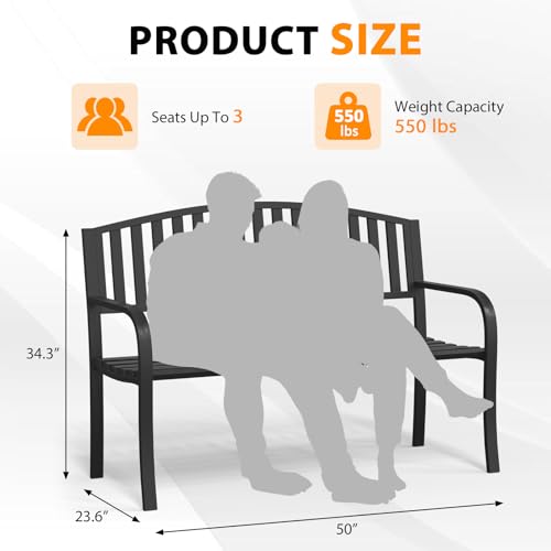50" Anti-Rust Weatherproof Outdoor Bench C9478