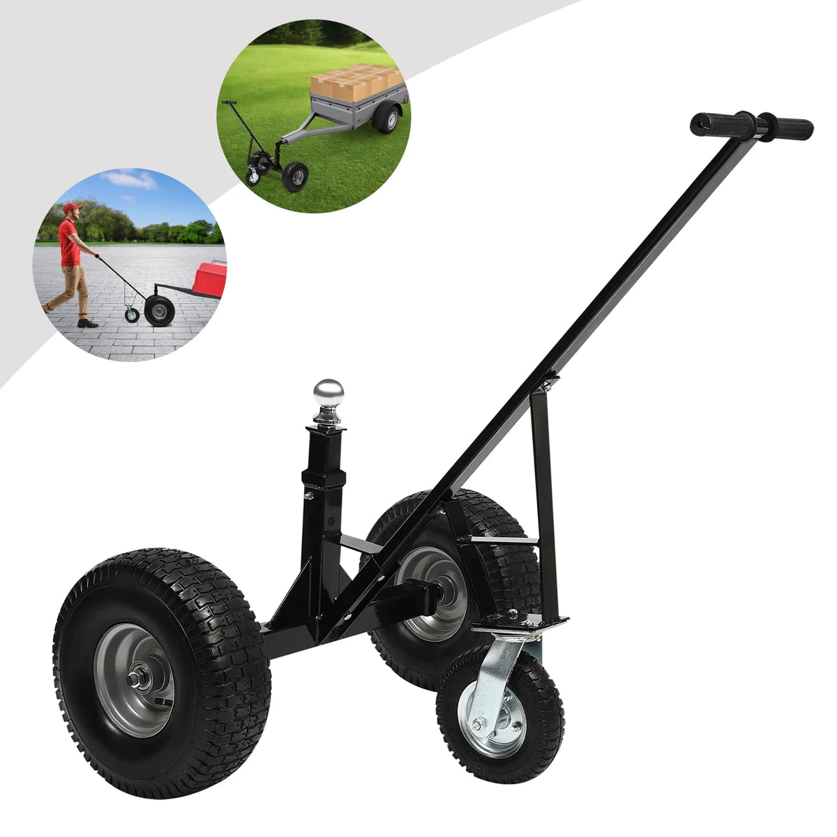Adjustable Trailer Mover Dolly with Wheels, 800LBS, 3 Wheels D990604