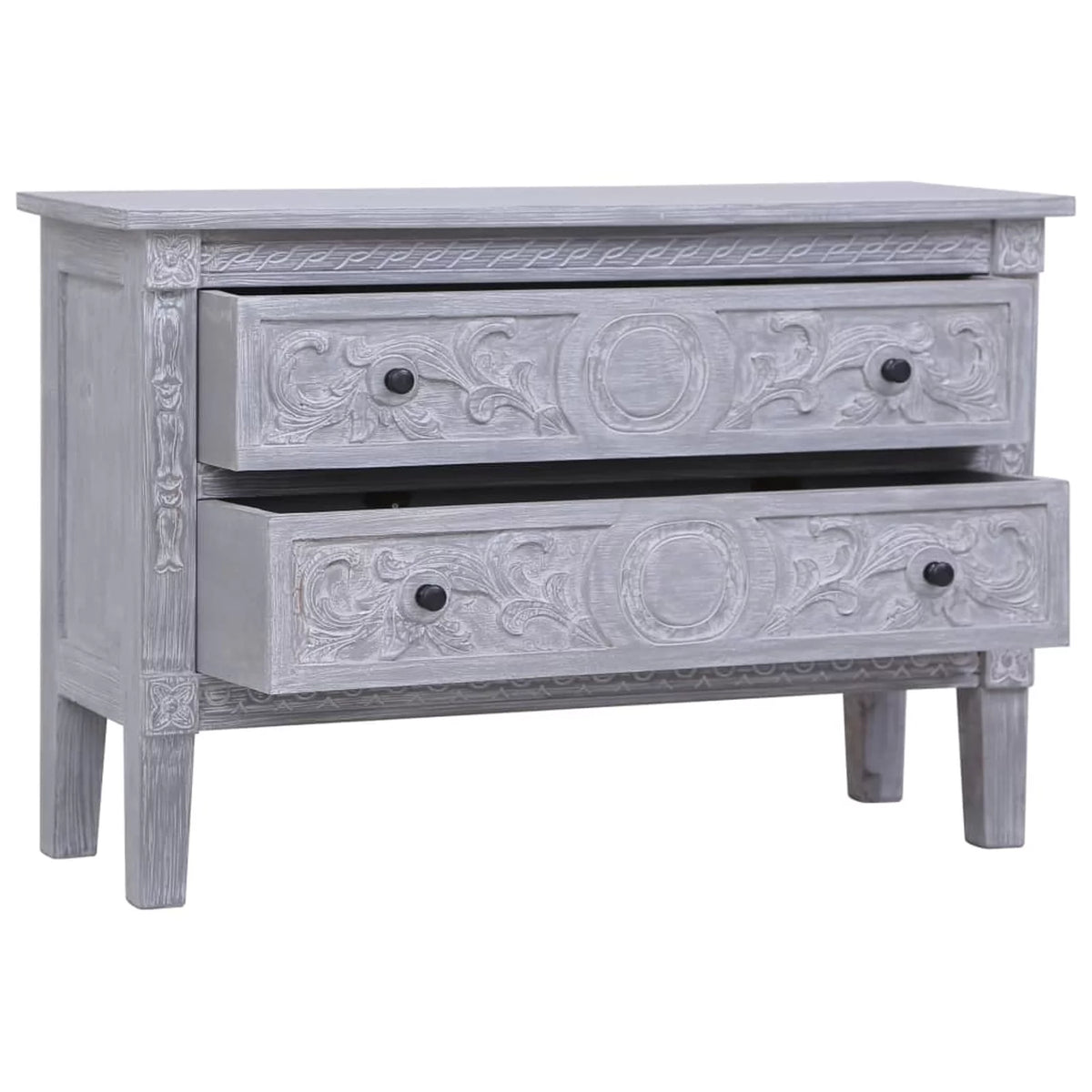 Solid Mahogany Wood Sideboard with 2 Drawers T407