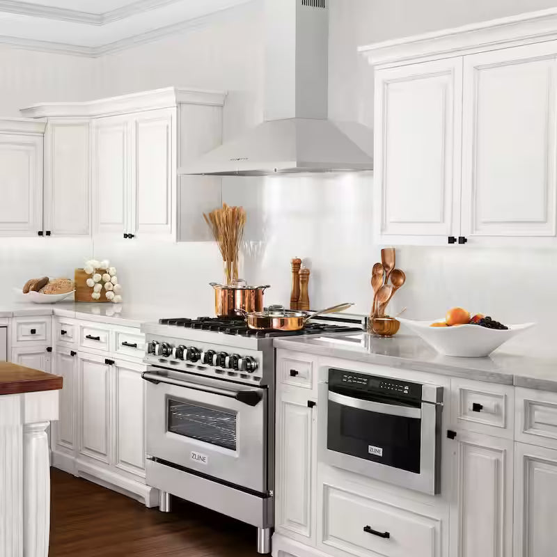 30 in. 400 CFM Convertible Wall Mount Range Hood in Stainless Steel A282180