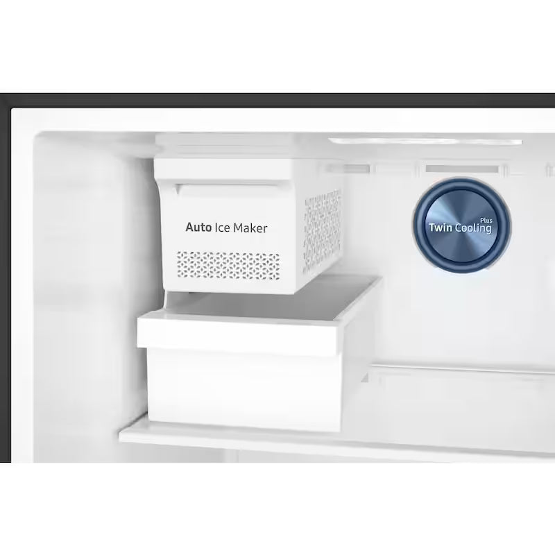 29 in. 17.6 cu. ft. Top Freezer Refrigerator with Ice Maker in Black Stainless Steel Y764846