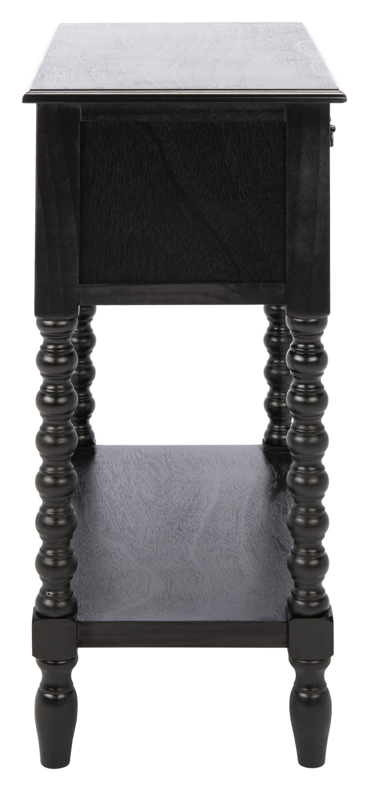 Black 3-Drawer Wood Console Table K7161