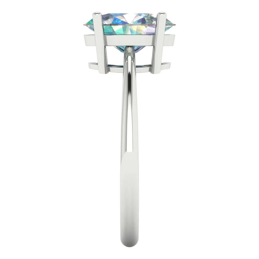 18K White Gold Solitaire Ring U390818