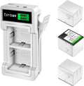 3 Pack Rechargeable Li-ion Replacement Battery and Dual LCD Charger Q6766
