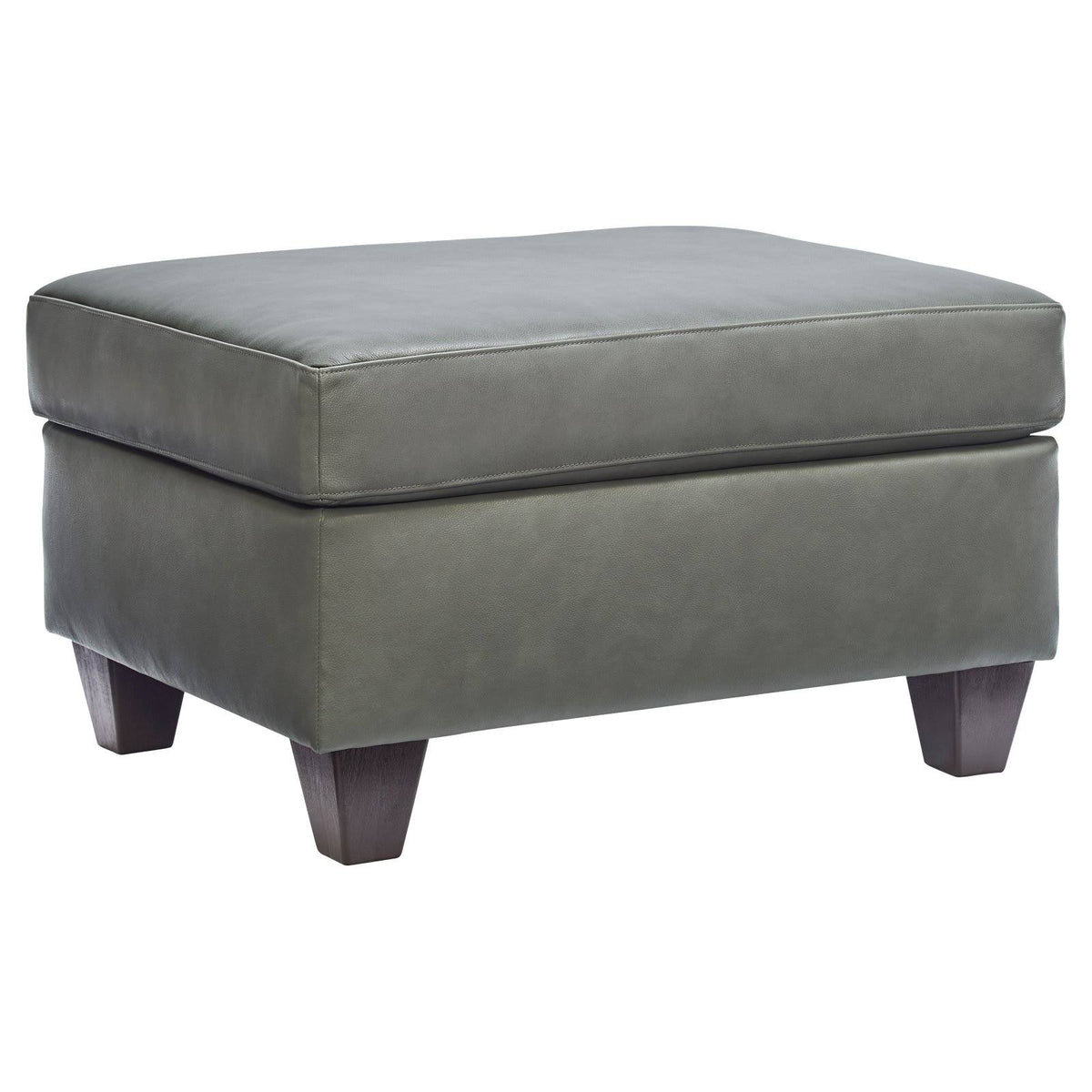 Silver Leather Ottoman H907596