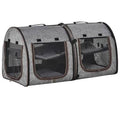 39 Soft-Sided Portable Dual Compartment Pet Carrier, Dark Grey Y30108