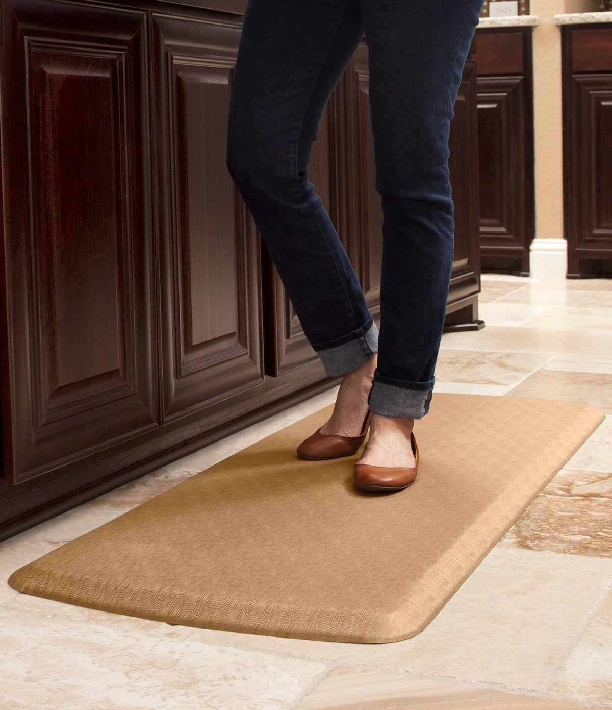 Linen Truffle Anti-Fatigue Kitchen Mat 20x48 K757045