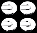 Set of 4 Chrome Wheel Hub Center Caps for Hummer H2 S35959