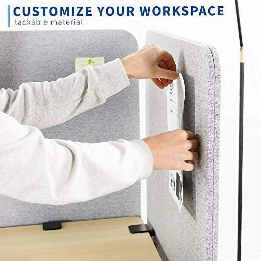 60 X 24 Inch Gray Acoustic Privacy Panel H632