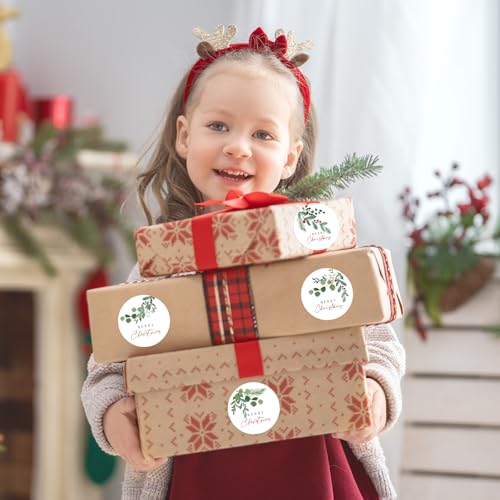 1000 Pcs Christmas Stickers Roll Self-Adhesive E19466