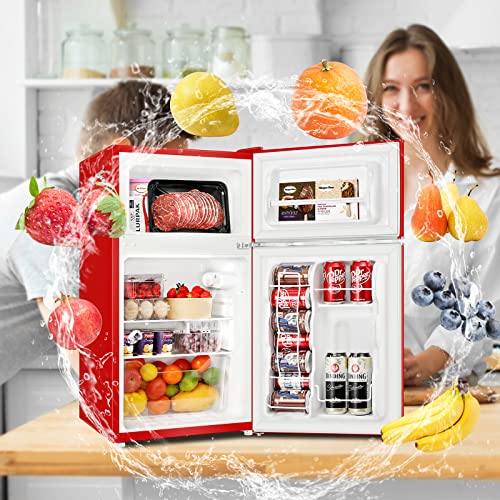 3.2 Cu.Ft 2 Door Mini Fridge with Freezer V5298