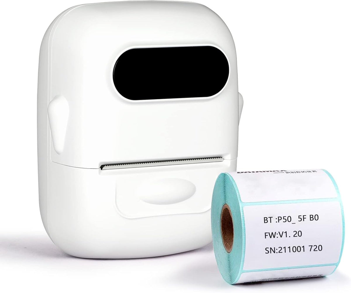 Green Bluetooth Thermal Label Printer with Thermal Paper J1836