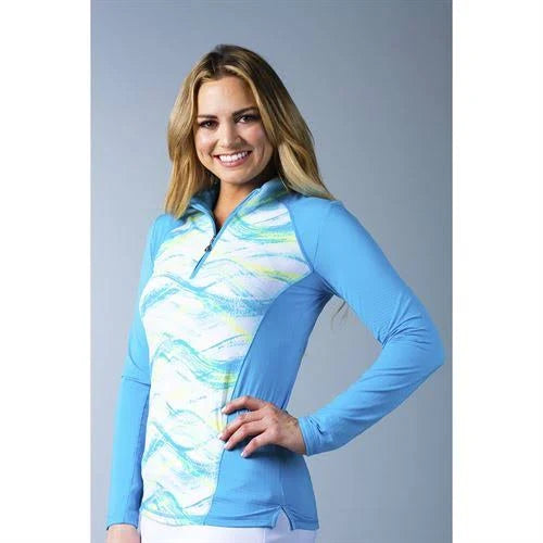 Zig Zag Pink Zip Mock O10166