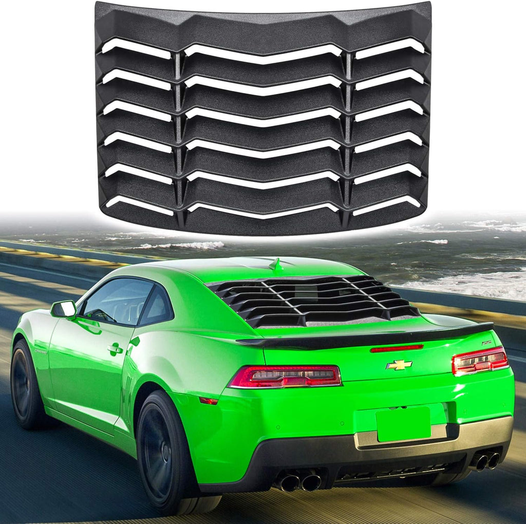 Rear Window Louver Sun Shade Cover Matte Black ABS for Chevy Camaro 2010 2015 T906